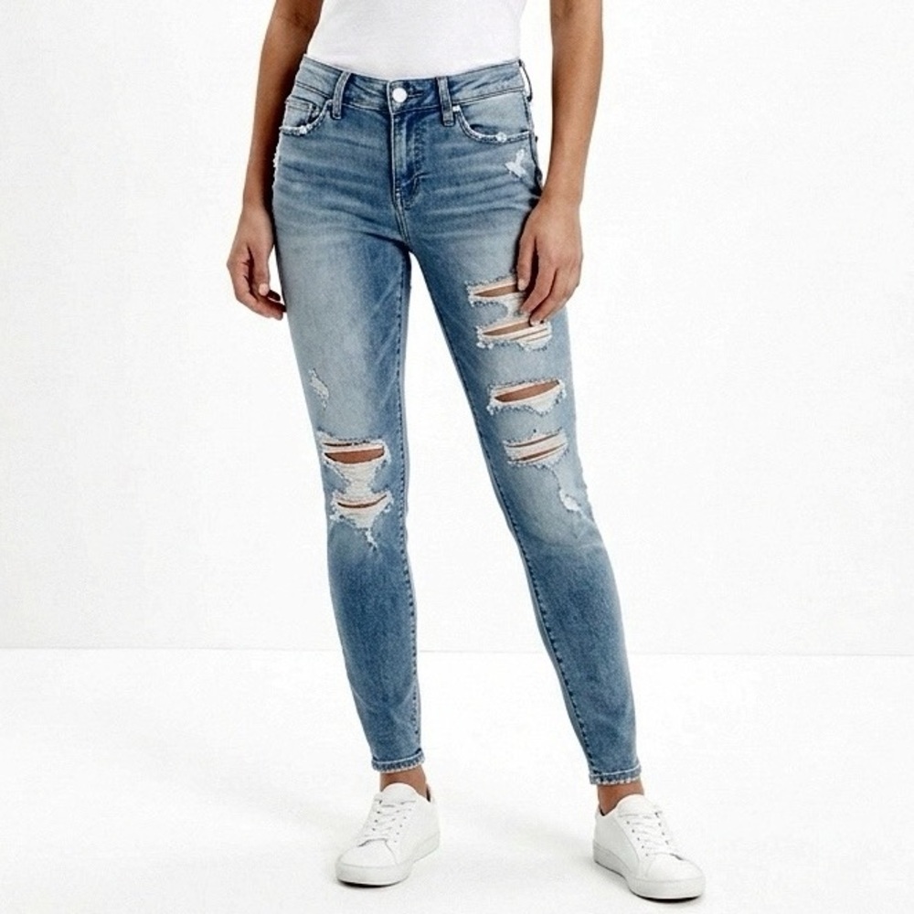 AMERICAN EAGLE DISTRESSED JEGGING JEANS SUPER STRETCH X SIZE 4